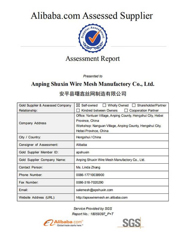 SGS certificate